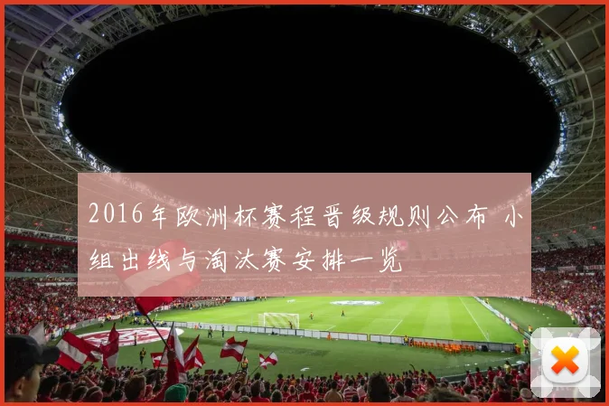 2016年欧洲杯赛程晋级规则公布 小组出线与淘汰赛安排一览